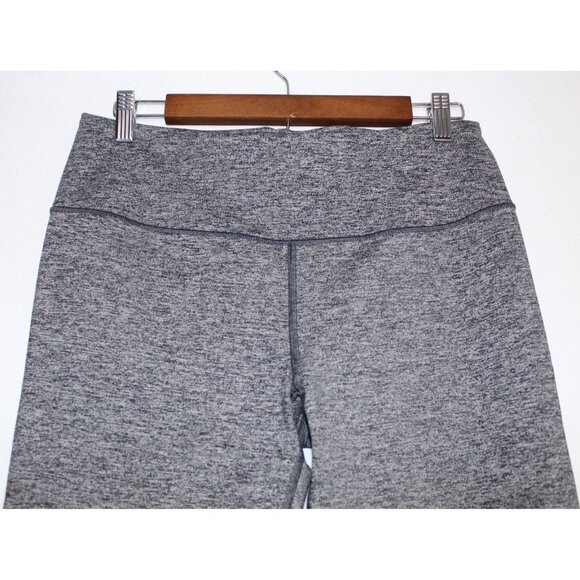 VSX Victoria's Secret Knockout Crop Pants L Gray Black Workout Leggings Pockets - Picture 2 of 11